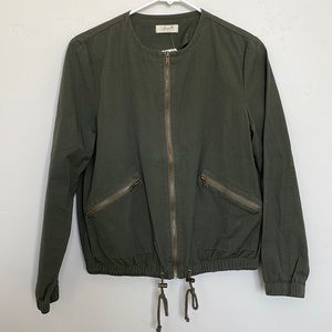 Army green bomber jacket